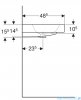 Geberit iCon Umywalka ścienna z otworem na baterię z przelewem 75x48,5 cm KeraTect 124075600